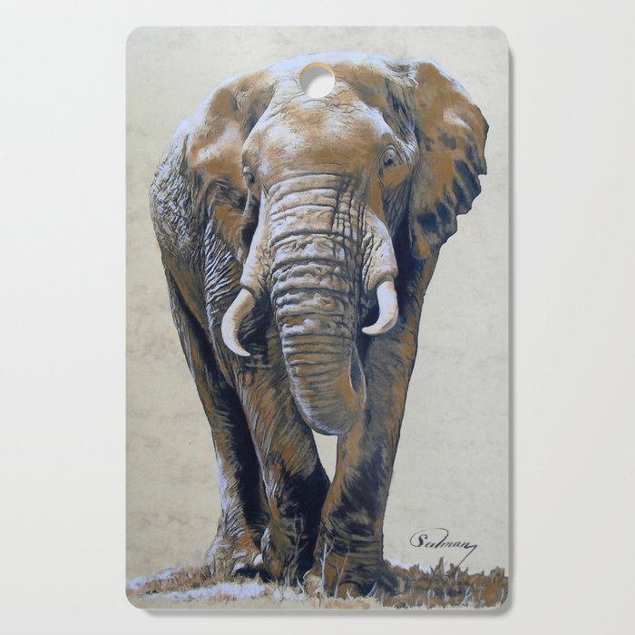 African Elephant Cutting Board