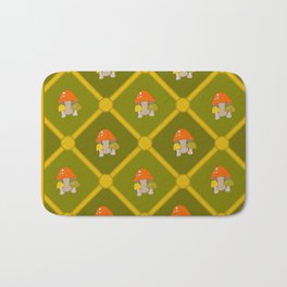 Retro Mushrooms Bath Mat