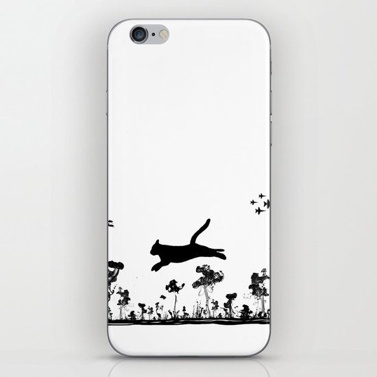 The Cat and Ink drop bombs iPhone & iPod Skin
