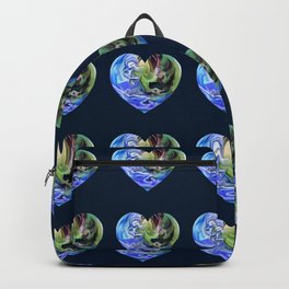 Planet Earth Love Heart Backpack