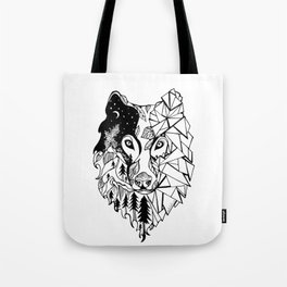Prism Wolf Tote Bag