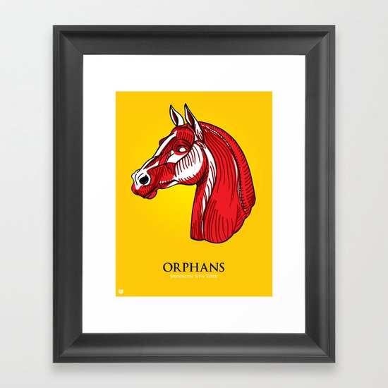 Orphans Muscle Horse Framed Art Print