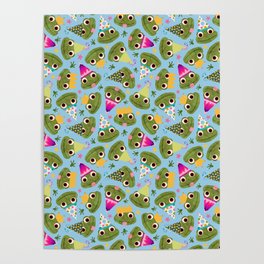 Party Frogs! // Sky Poster