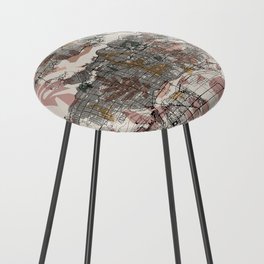 Vancouver, Canada - City Map Counter Stool