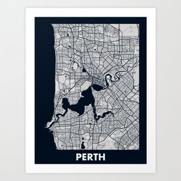 Perth Art Print