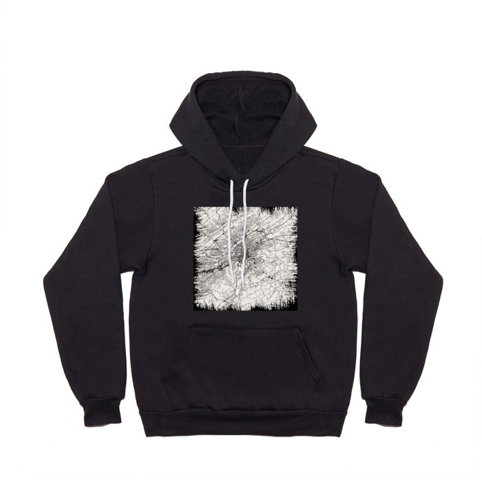 USA, Knoxville - black and white city map Hoody