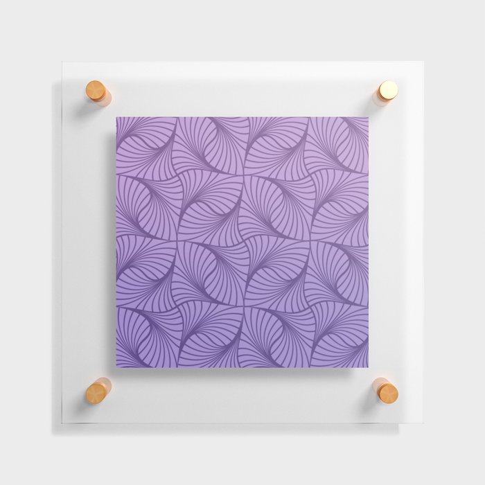 Abstract Wavy Circle Pattern with a Subtle Purple Gradient Ombre Tie Dye Overlay Floating Acrylic Print