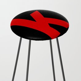 letter K (Red & Black) Counter Stool