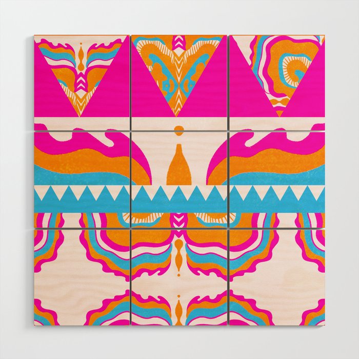 dreaming in dayglo, pink  Wood Wall Art