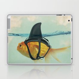 Goldfish with a Shark Fin Laptop Skin