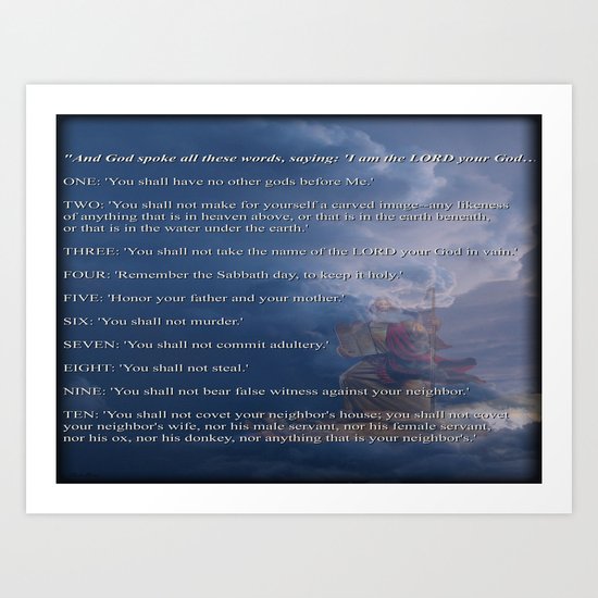 10 Commandments Art Print