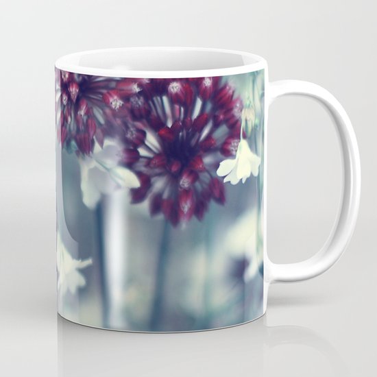 Flowers on Blue Mug