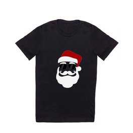 Hipster Santa Claus With Sunglasses Funny Gift for Christmas T Shirt