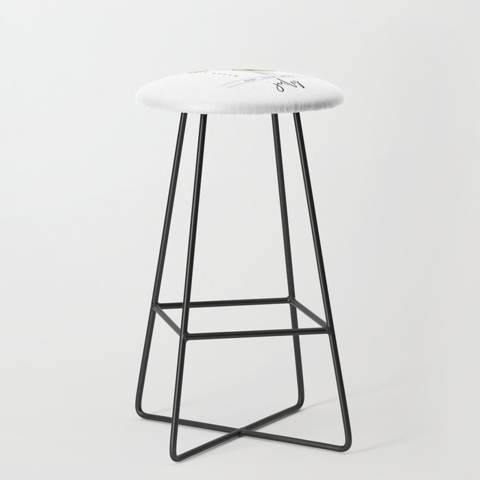 July Birth Flower | Water Lily Bar Stool