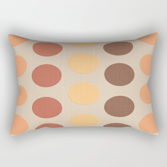 Autumn Polka Dots Rectangular Pillow