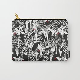 GIRAFFE / pattern pattern Carry-All Pouch | Pattern, Giraffe, White, Blackandwhite, Patternpattern, Jungle, Graphicdesign, Black 