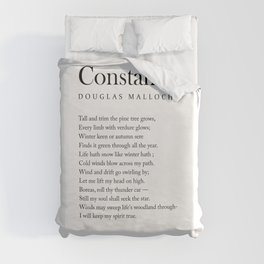Constancy - Douglas Malloch Poem - Literature - Typography Print 1 Duvet Cover