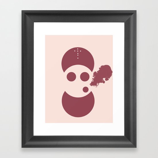 Circles&smoke Framed Art Print