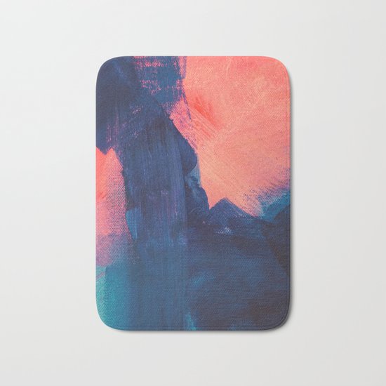 Falling into blue abstract Bath Mat