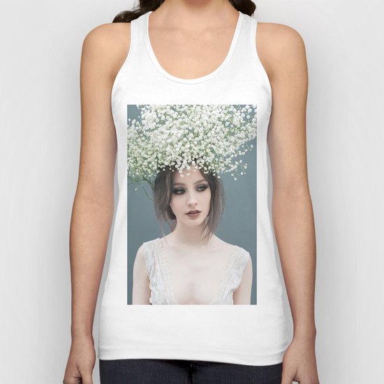 Floral portrait Unisex Tank Top