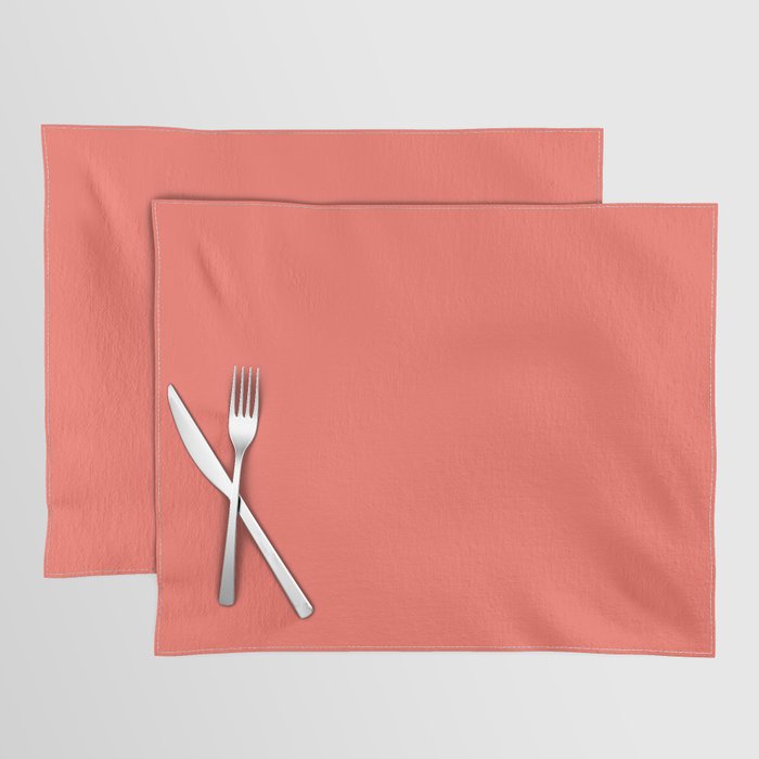 Living Coral Simple Modern Collection Placemat
