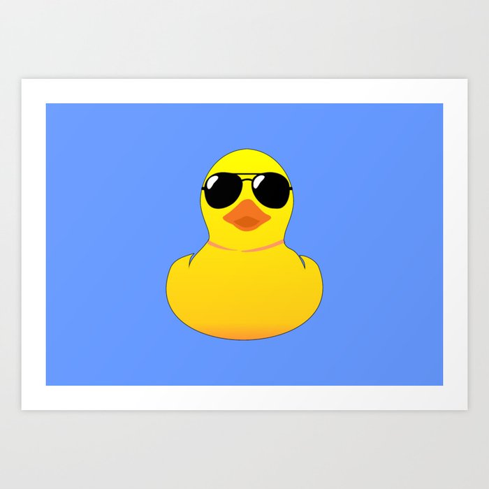 Cool Rubber Duck Art Print By Alfredhuxley Society6
