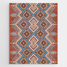 Eastern Inspired Folk Boho Patter Rusty Colors Jigsaw Puzzle
