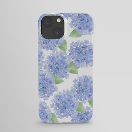 Elegant lavender lilac watercolor hydrangea floral iPhone Case