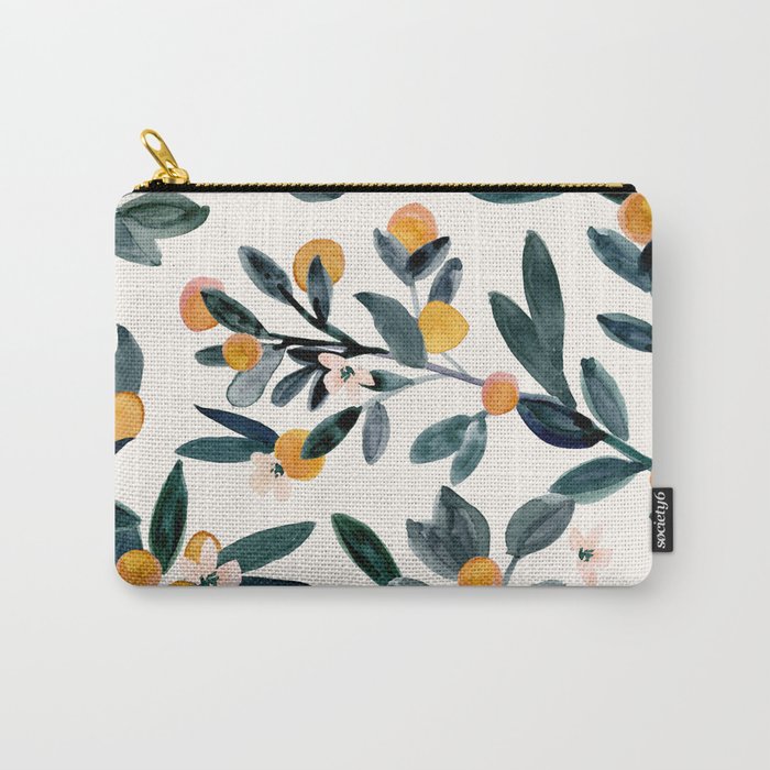 Clementine Sprigs Carry-All Pouch