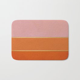 Orange, Pink And Gold Abstract Painting Bath Mat