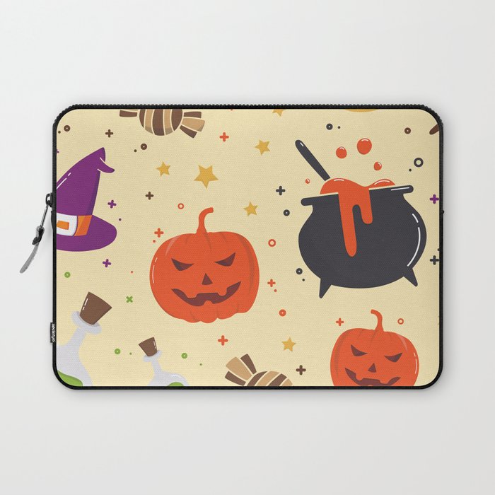 Halloween Pattern Background Laptop Sleeve