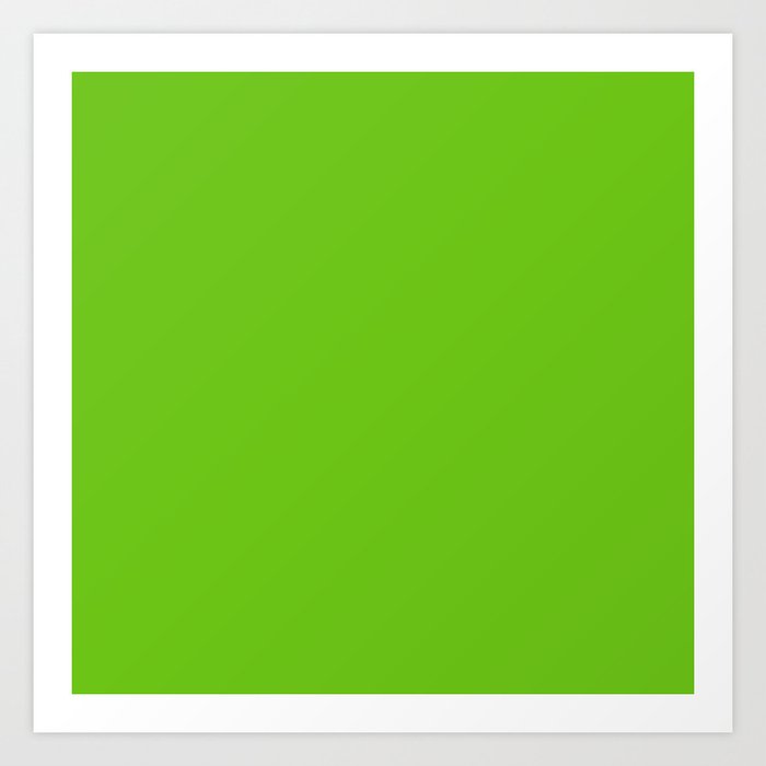 Simple Solid Color Alien Green All Over Print Art Print By Podartist Society6