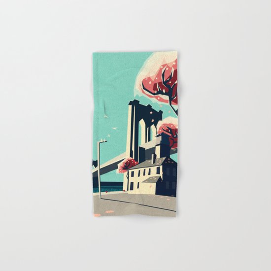A pretty day at the brooklyn bridge Hand & Bath Towel