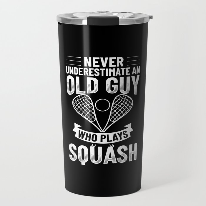 Squash Sport Game Ball Racket Court Player Travel Mug