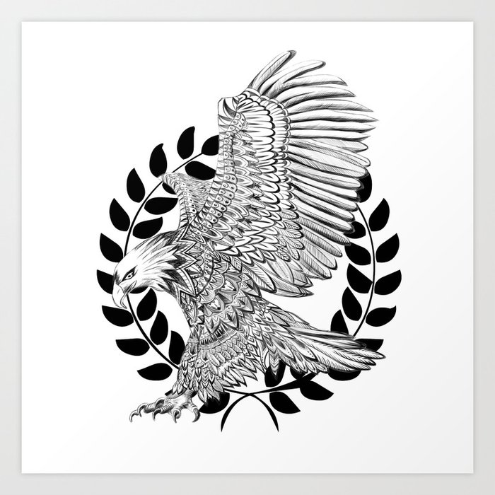 aztec eagle drawing