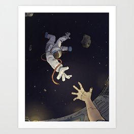 In Space No One Can Hear Your Love Confession Art Print