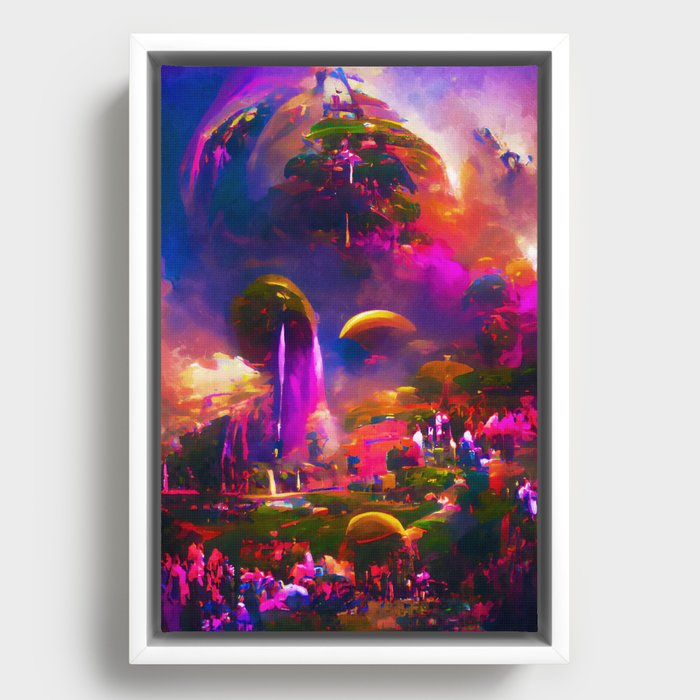 Origin of the World, Garden of Eden Framed Canvas