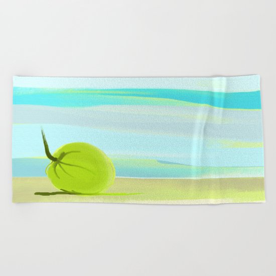tropic beach Beach Towel