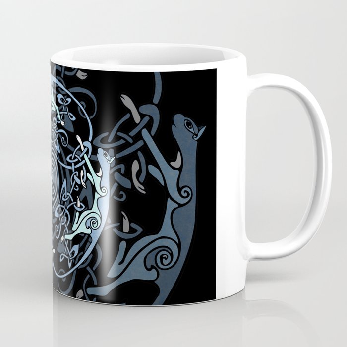 Blue Feline Triskelle Coffee Mug