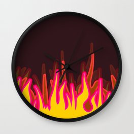 Burn Fire Wall Clock
