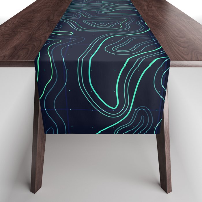 topographic background Table Runner