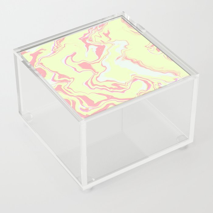 Pink and yellow marble texture. Acrylic Box