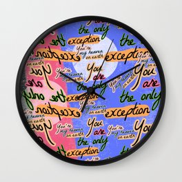 You Are The Exception Wall Clock