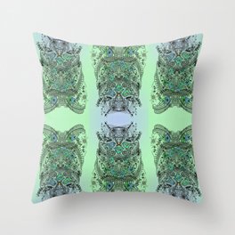 Little Birds and big brother Owl Throw Pillow