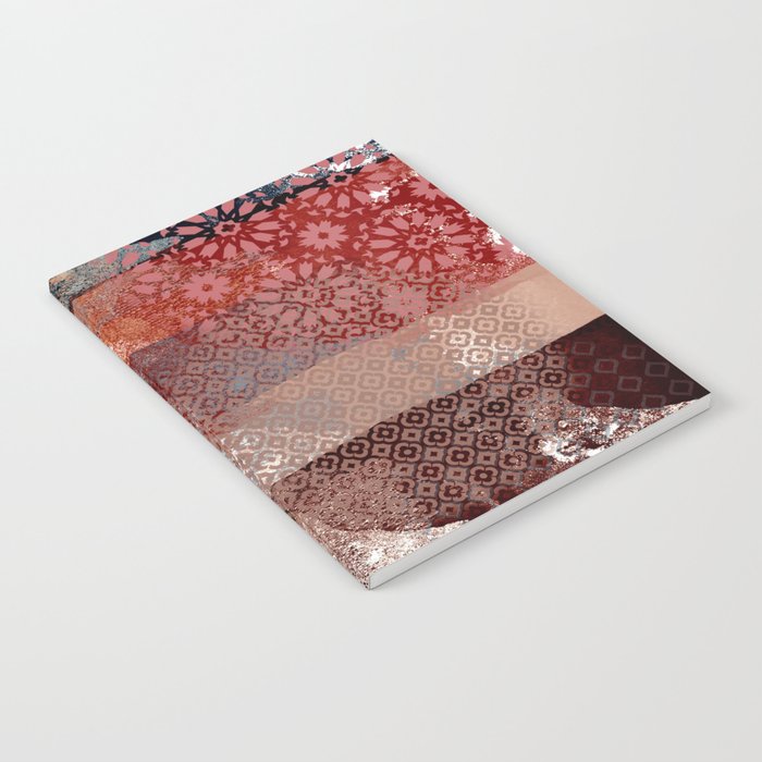 BOHO Watercolor Patchwork  Notebook