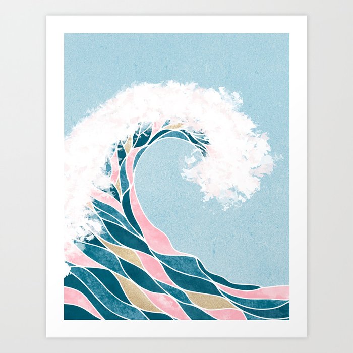 Surf X Cali Beach Summer Surfing Rip Curl Gold Pink Aqua