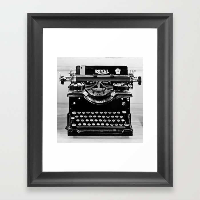 Vintage Typewriter Framed Art Print