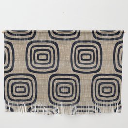Mud Cloth Concentric Pattern 771 Black and Beige Wall Hanging