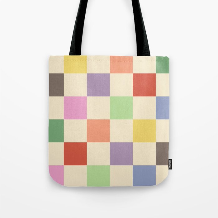 Colorful Checkered Pattern Tote Bag