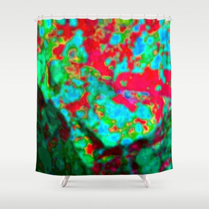 Green Chalcopyrite Shower Curtain